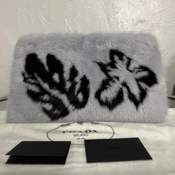 Prada mink fur pochette clutch - Picture 1 of 4